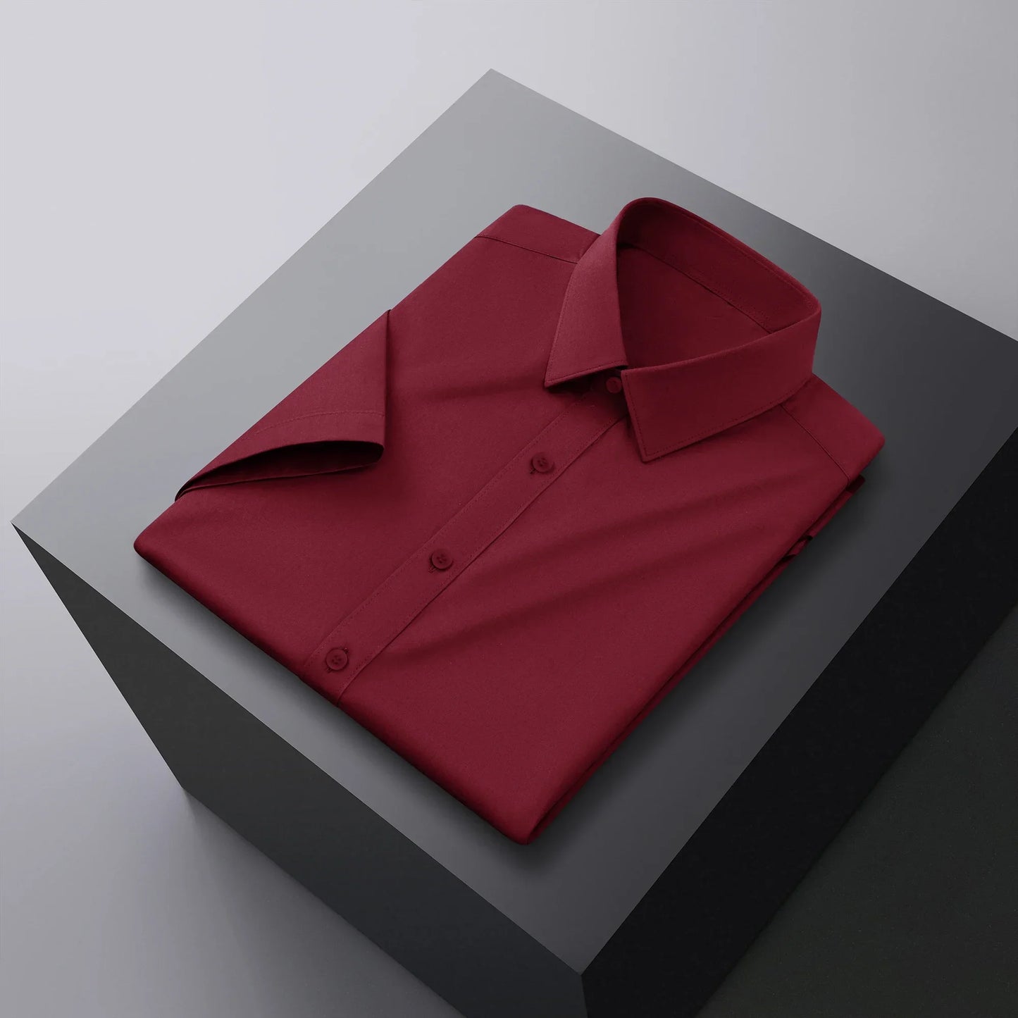 Men's Short Sleeve Business Casual Shirt No Ironing