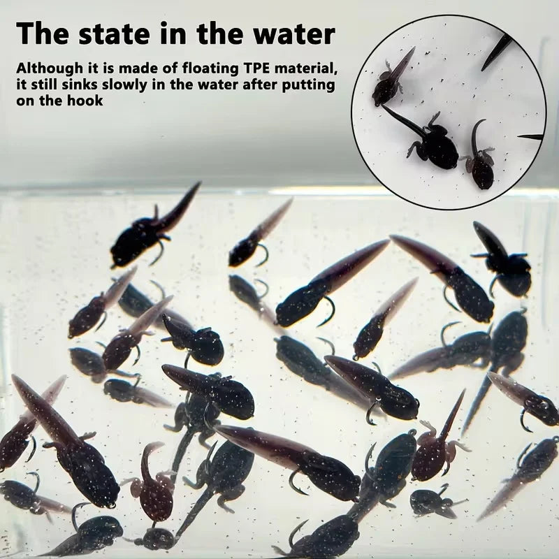 10/30 soft bodied small/large fly bait with hook - Realistic floating action bait - TPE material suitable for freshwater and sea