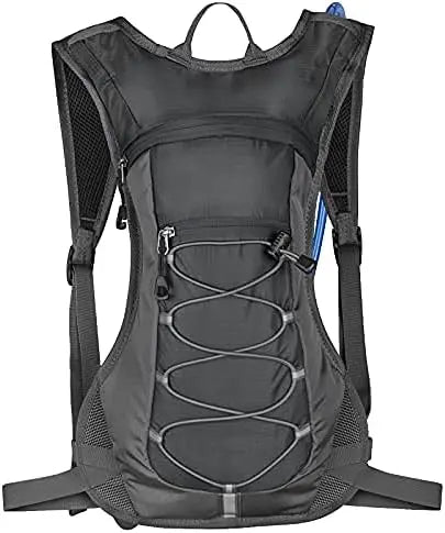Backpack w/ 2L (70oz) Water Bladder - Perfect for Hiking, Cycling, Camping.