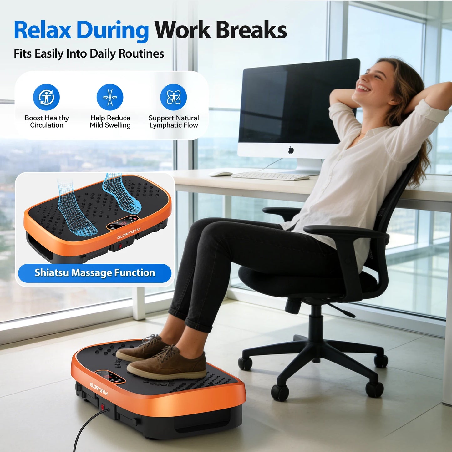 Vibration Plate Fat Burning Machine 120 Levels Quiet Operation