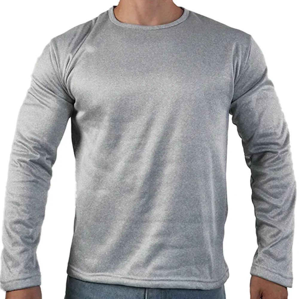 Men's Winter Thermal Underwear Extreme Cold Weather Long-sleeved Base Layer Top Fleece Lined New Winter O-Neck Bottoming Shirts