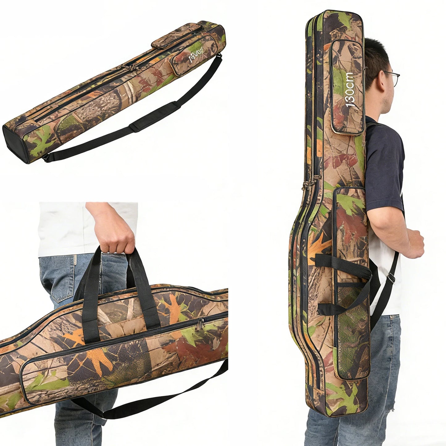 Fishing Pole Storage Bag Waterproof Oxford Fishing Reel Tackle Storage Bag Case Large Capacity for Men Travel Gift