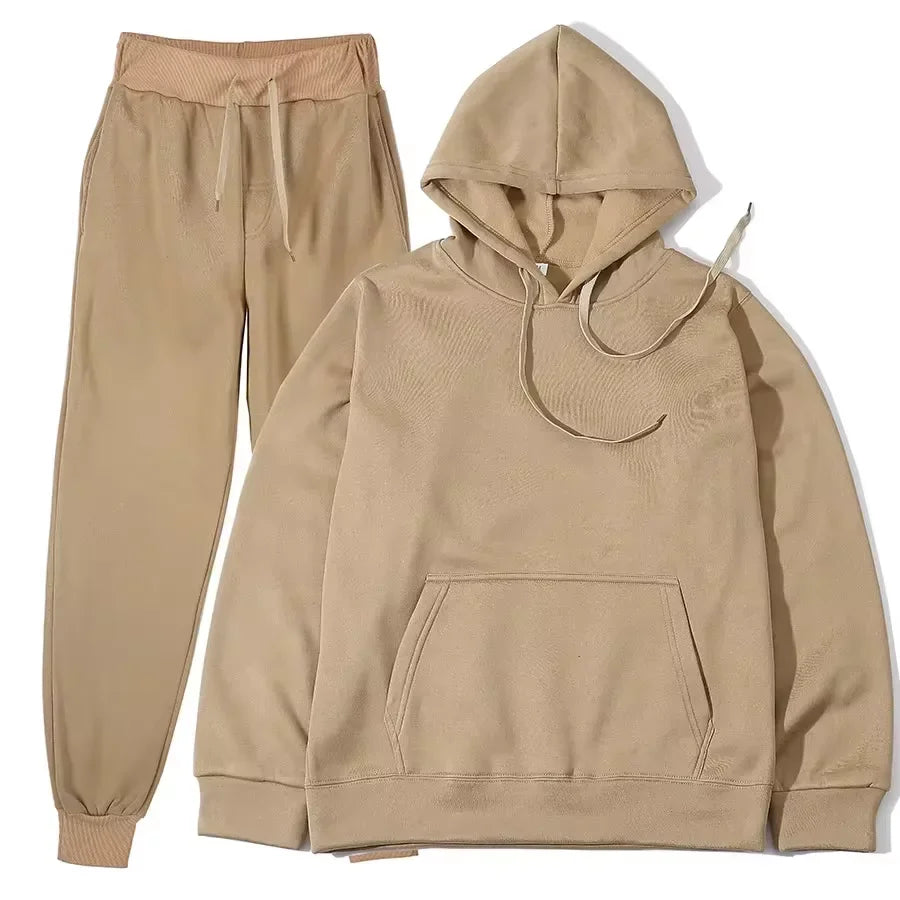 Winter Tracksuit Women Two Piece Set Oversized Hoodie and Pants