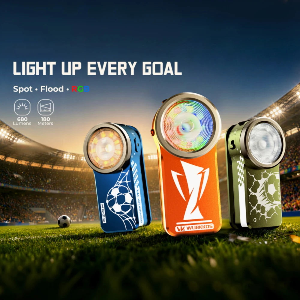 Wurkkos HD03 680LM Mini Clip Light USB Rechargeable Pocket Flashlight Spotlight/Floodlight Portable RGB Torch with Magnet
