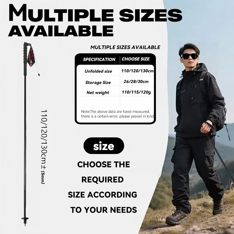 OKHEALINGCN Trekking Poles Carbon Fiber Ultra-Light 2PCS