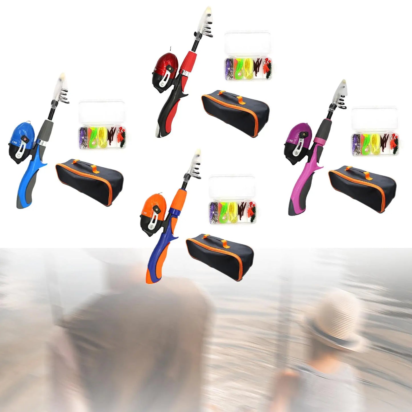 Fishing Rod and Reel Combo with Fishing Reel Traveling Kid Fishing Pole for Travel Boys Girls Kids Children Youth