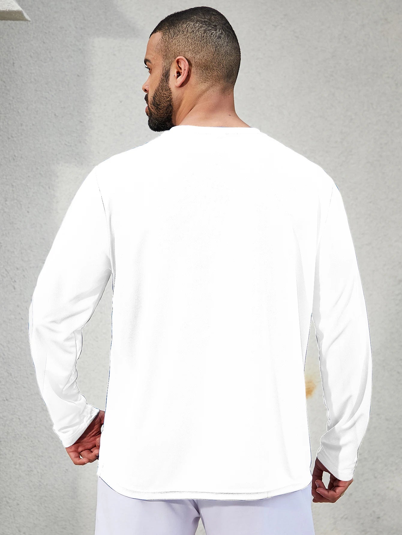 Mens Running Dry Long Sleeve T Shirt For Sun Protection