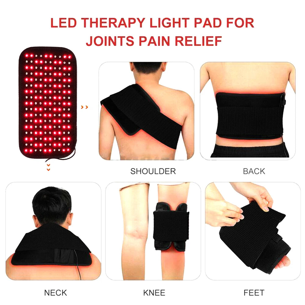 Infrared LED Light Therapy Heat Pad For Face Back Knees Hands Feet