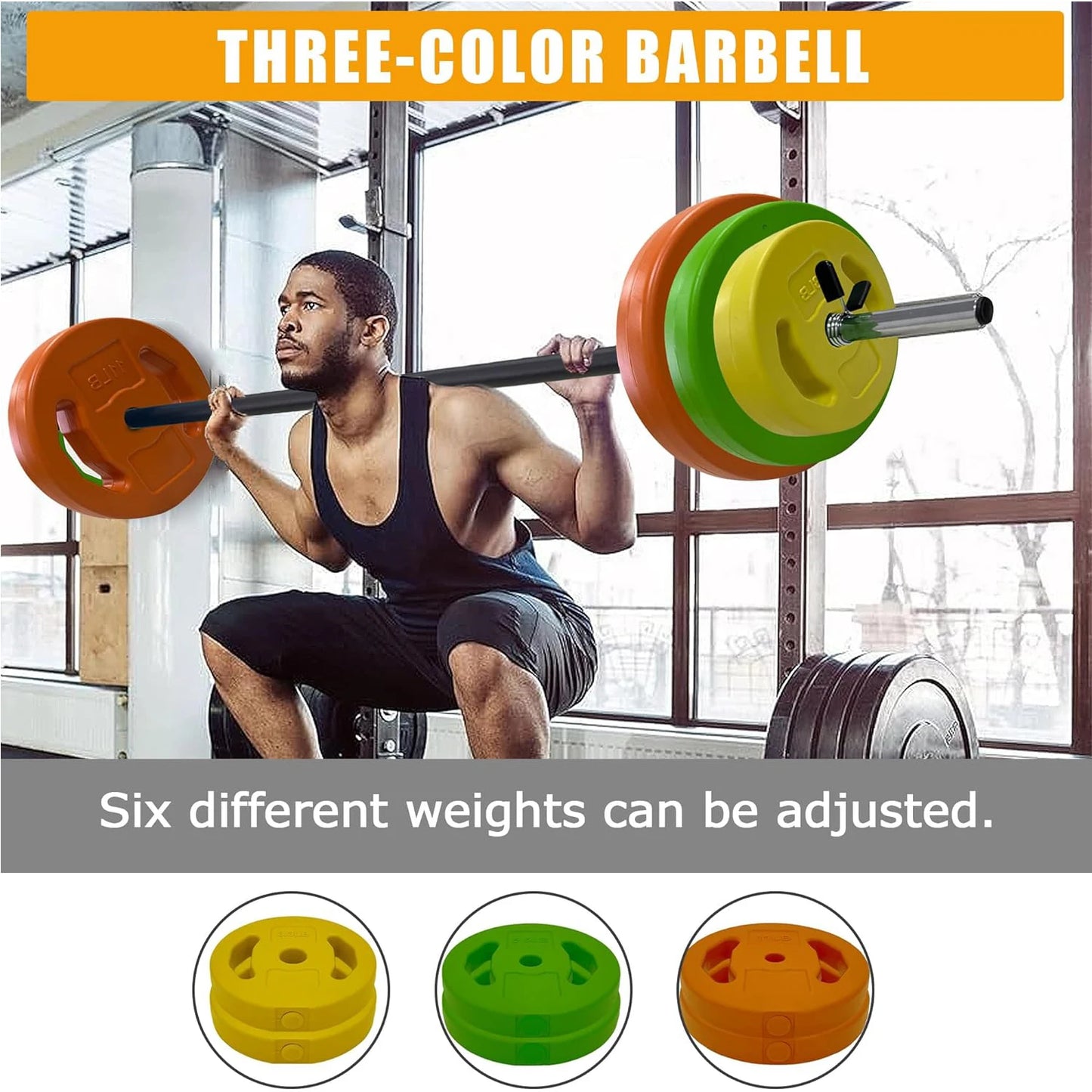 HiMISS Adjustable Barbell Weight Set For Home And Gym