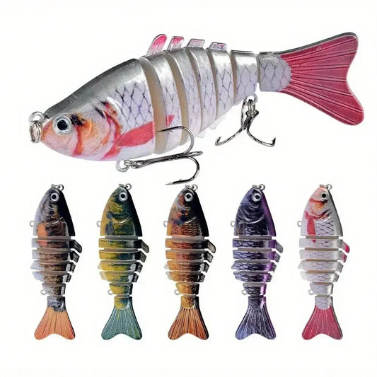 Multi Jointed 7 Segment Swimbait Lure Kit Freshwater Saltwater