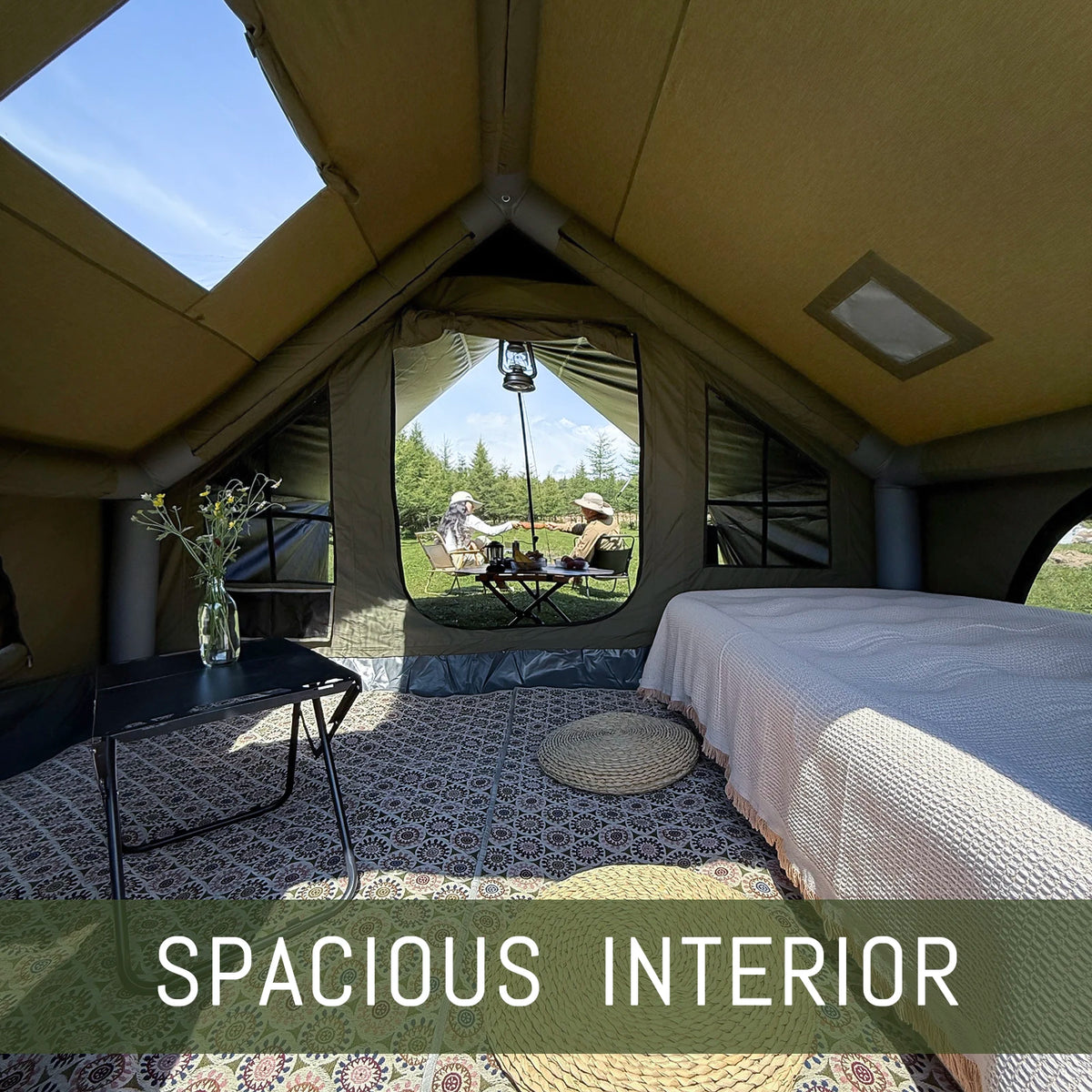 Pakicetus Inflatable Glamping Tent With Roof Window For Easy Camping