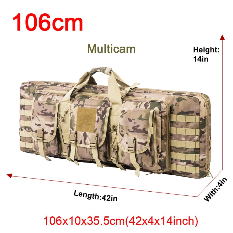 LQARMY Tactical Double Rifle Case MOLLE System