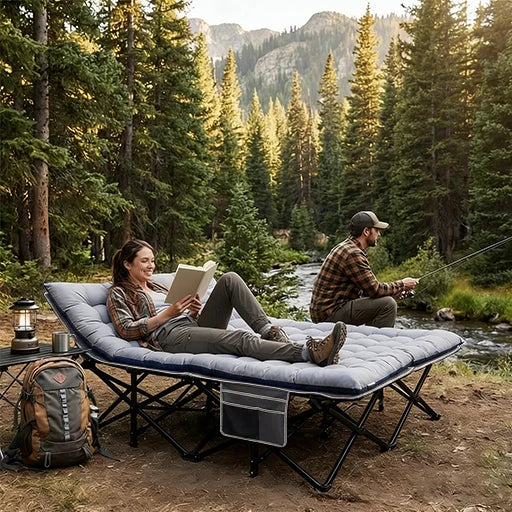 Aoran Heavy Duty Folding Camping Cot With Portable Mattress