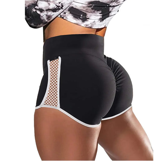 Women's Yoga Shorts Quick Dry Side Hollow Out Slim Fit