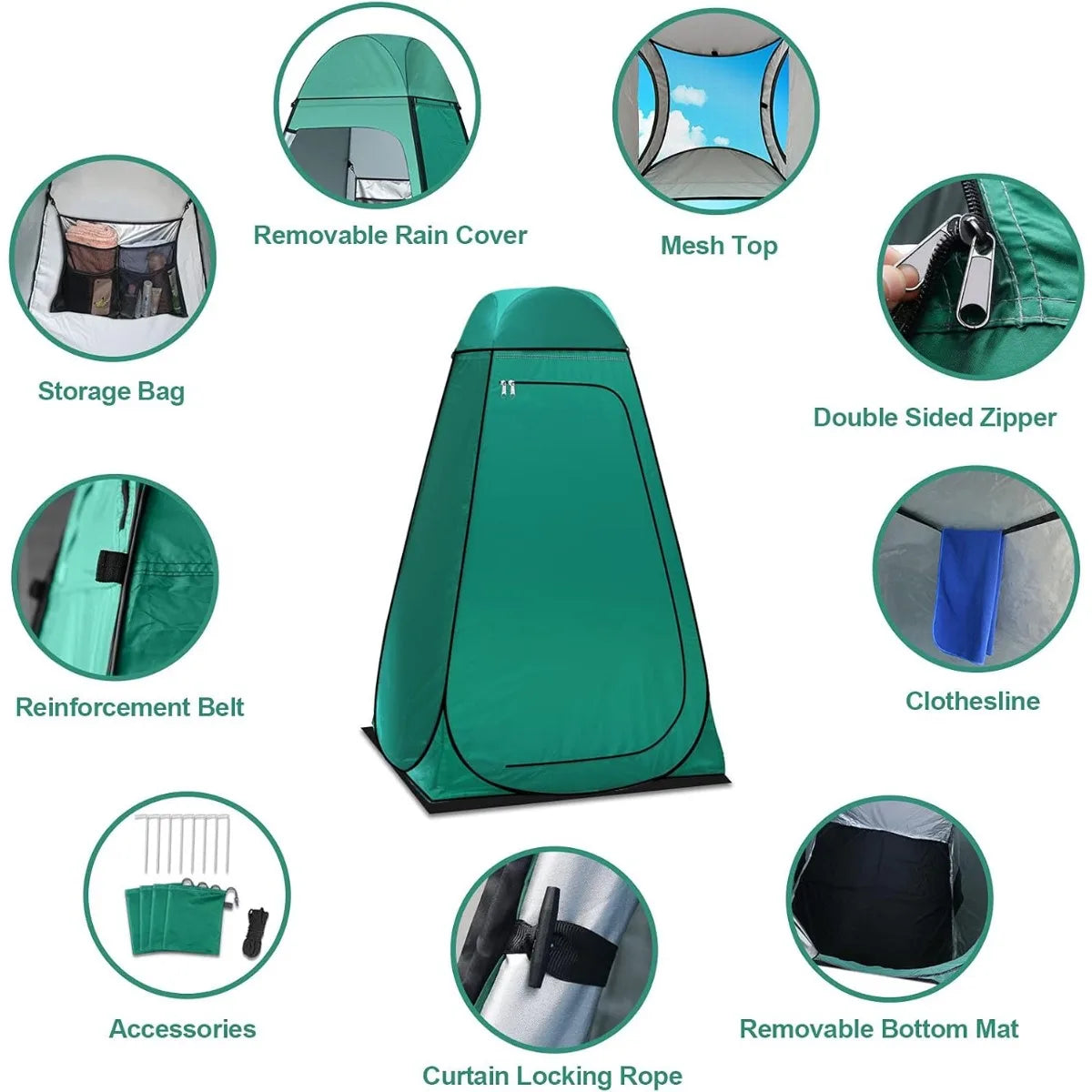 XIUWO Pop Up Privacy Tent Outdoor Camping Privacy Shelter