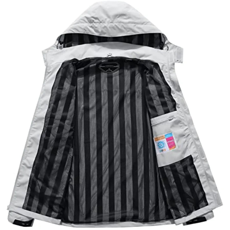 Lightweight Waterproof Hooded Rain Jacket For Outdoor Travel And Hiking