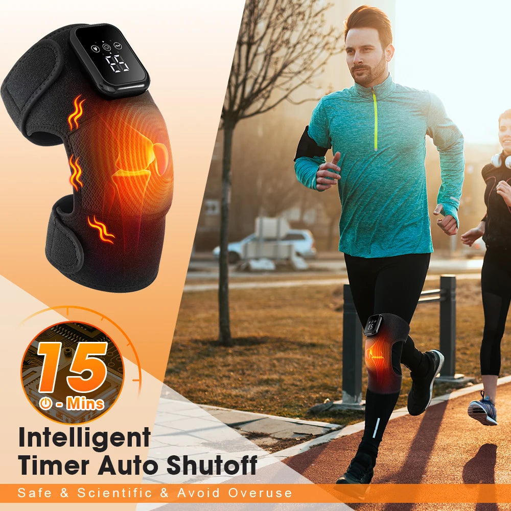 Electric Cordless Knee Massager With Heat And Vibration Knee Pad Brace For Sports Recovery Joint Support Extended Version