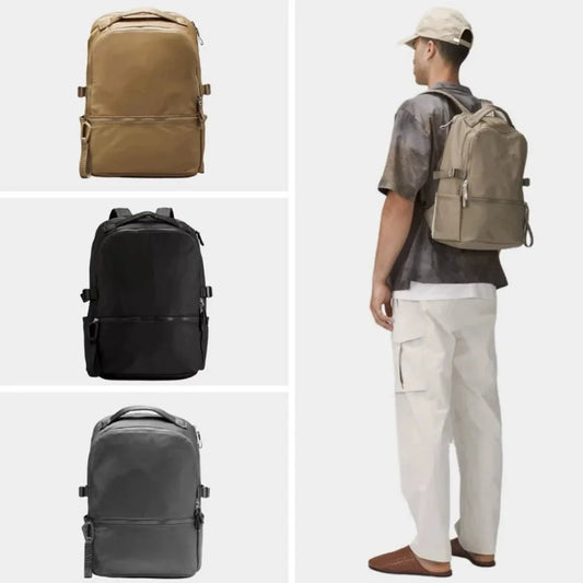 【New style】-lulu new New Crew22L backpack school bag backpack travel yoga fitness waterproof men's and women's bags