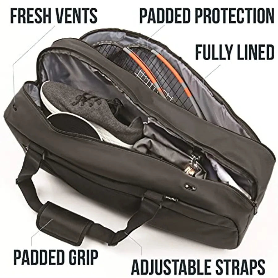 Tennis Bag and Racketball Bag - Tennis Bags for Women and Men to Hold Tennis Racket, Racquetball Racket, Pickleball Paddles and