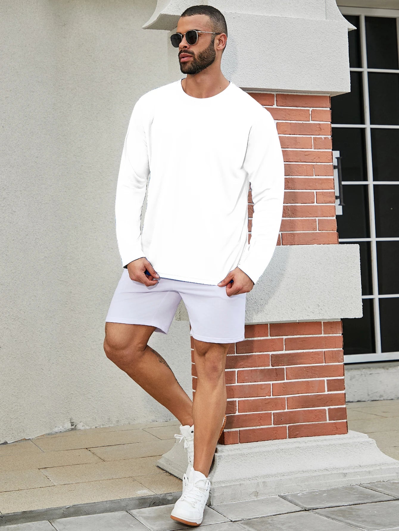 Mens Running Dry Long Sleeve T Shirt For Sun Protection
