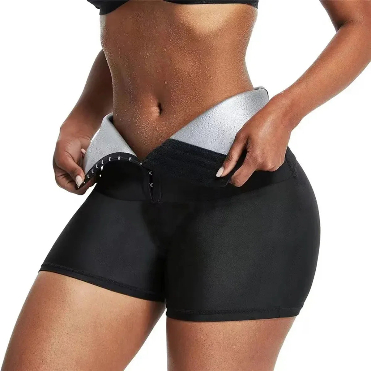 Women's Sauna Sweat Shorts Set High Waist Compression Body Shaper Thermo