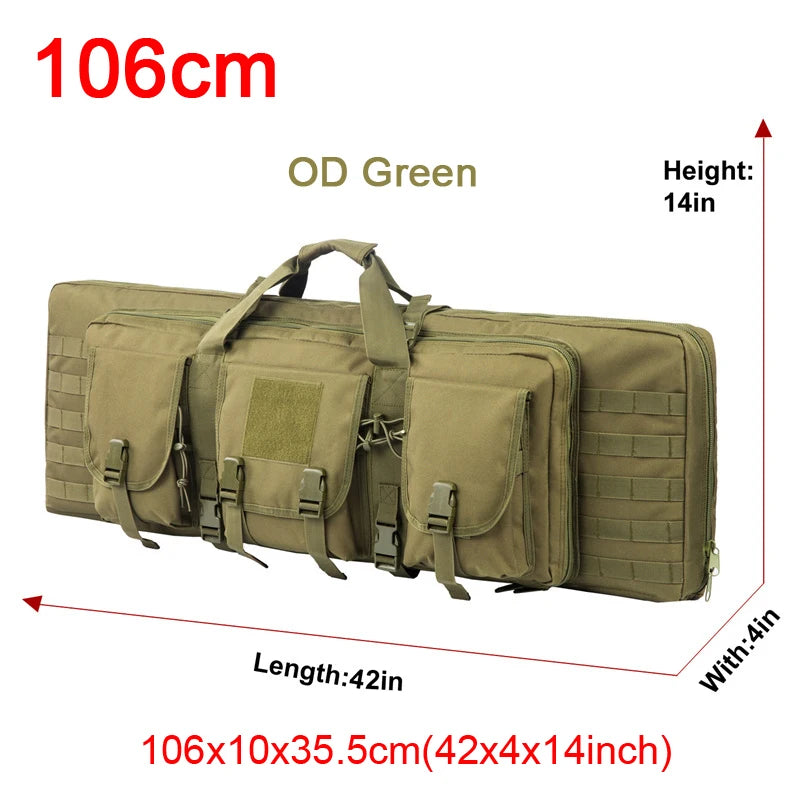 LQARMY Tactical Double Rifle Case MOLLE System