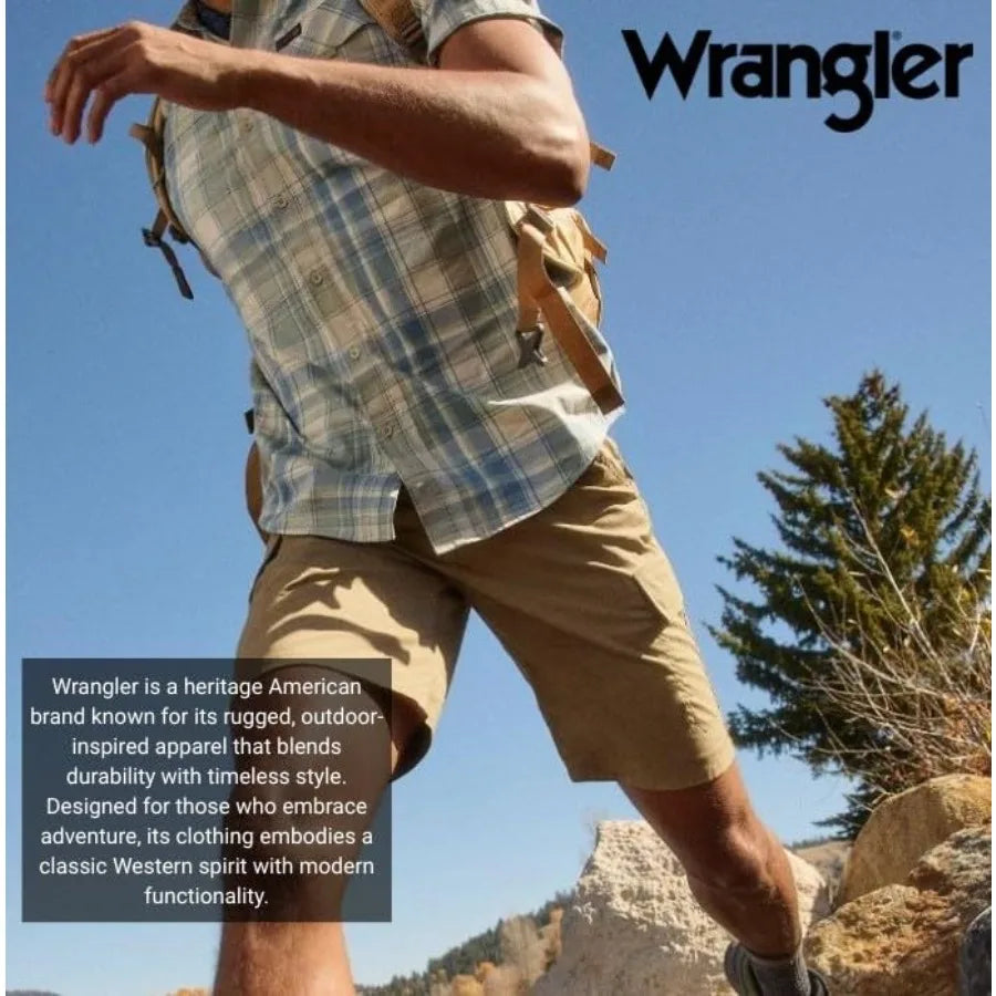 Big And Tall Men's Twill Casual Shorts With Half Elastic Waist