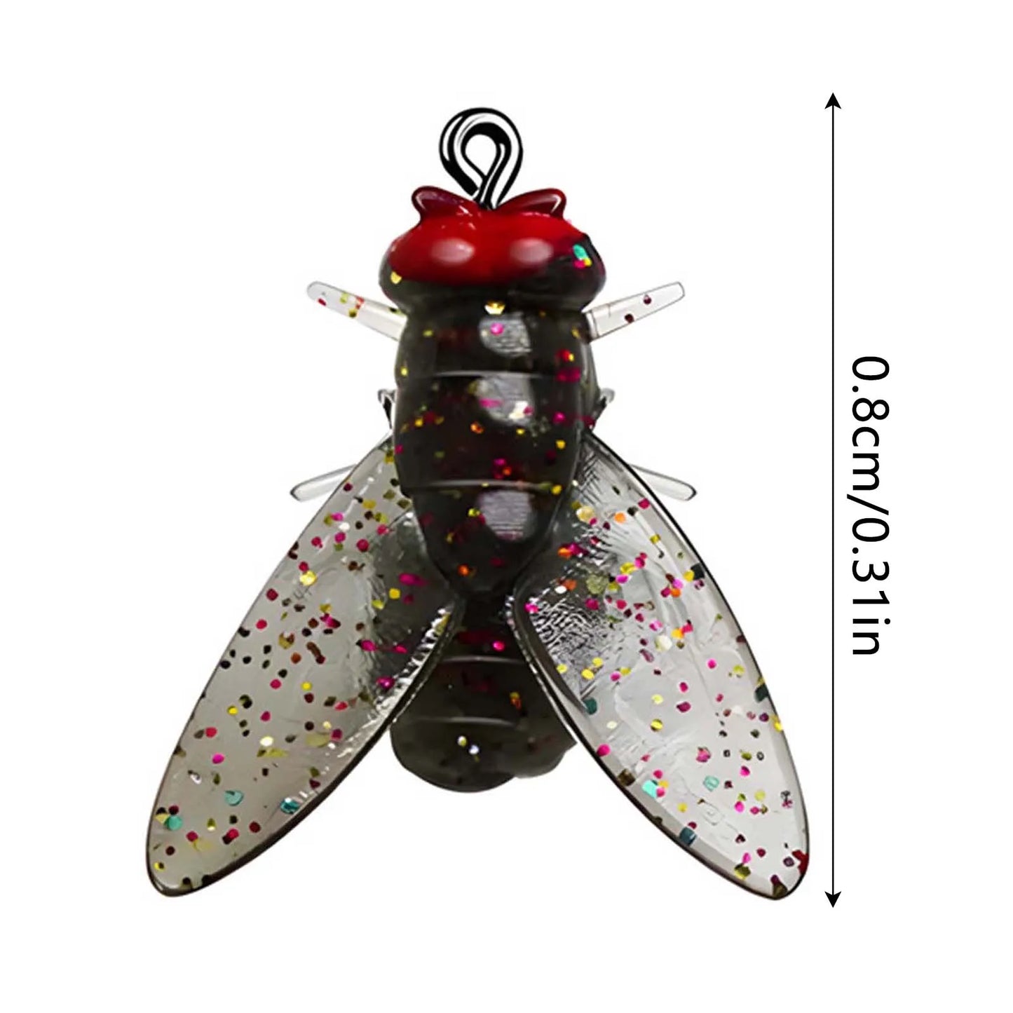 20pcs Small Fly Hook Fishing Bait set Small Sharpened Hook Dry Wet Color Bionic Fly Suitable for All Kinds of Waters