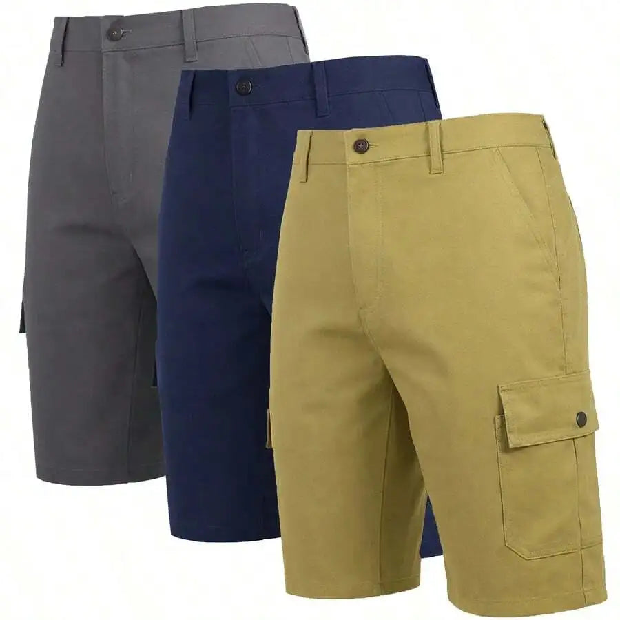 Mens Cotton Flex Stretch Cargo Shorts For Casual Summer Wear
