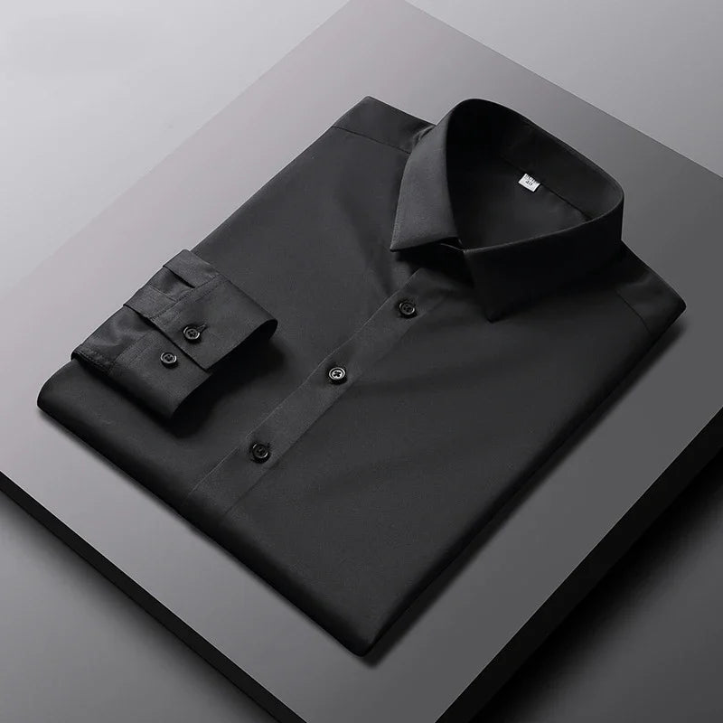 Men's Casual Long Sleeve Shirt Non Ironing Wrinkle Resistant