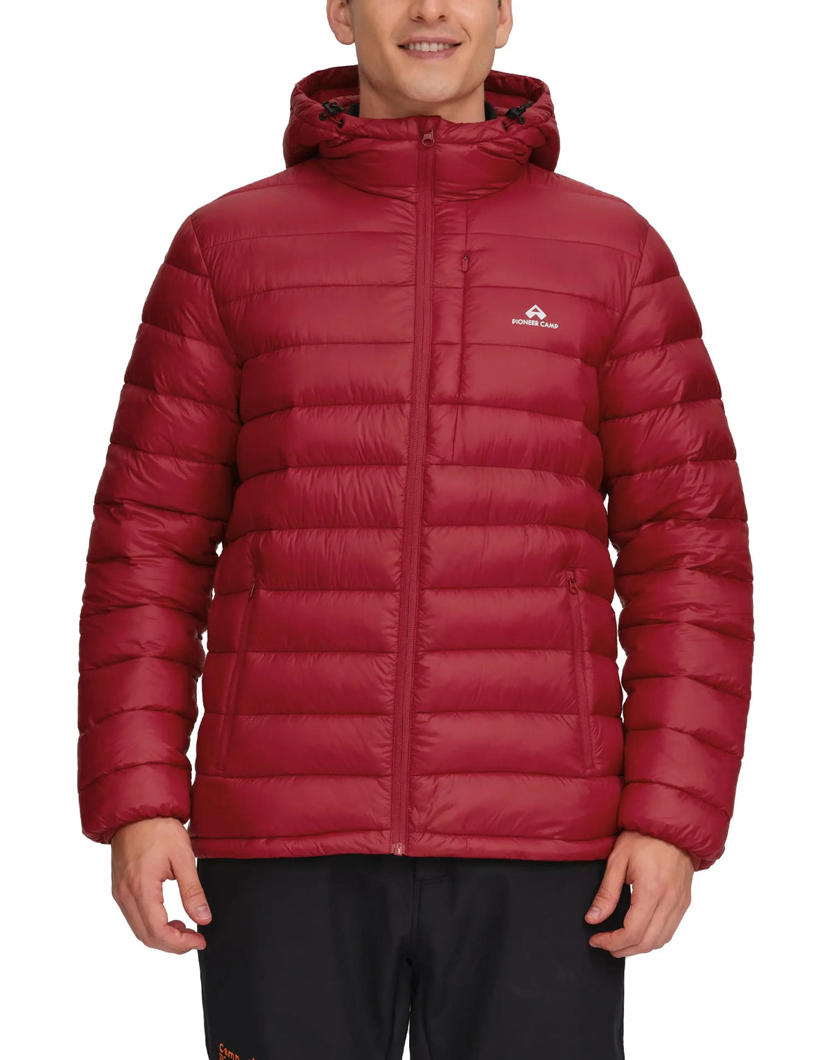 Pioneer Camp Men's Lightweight Hooded Packable Insulated Puffer Jacket for Hiking