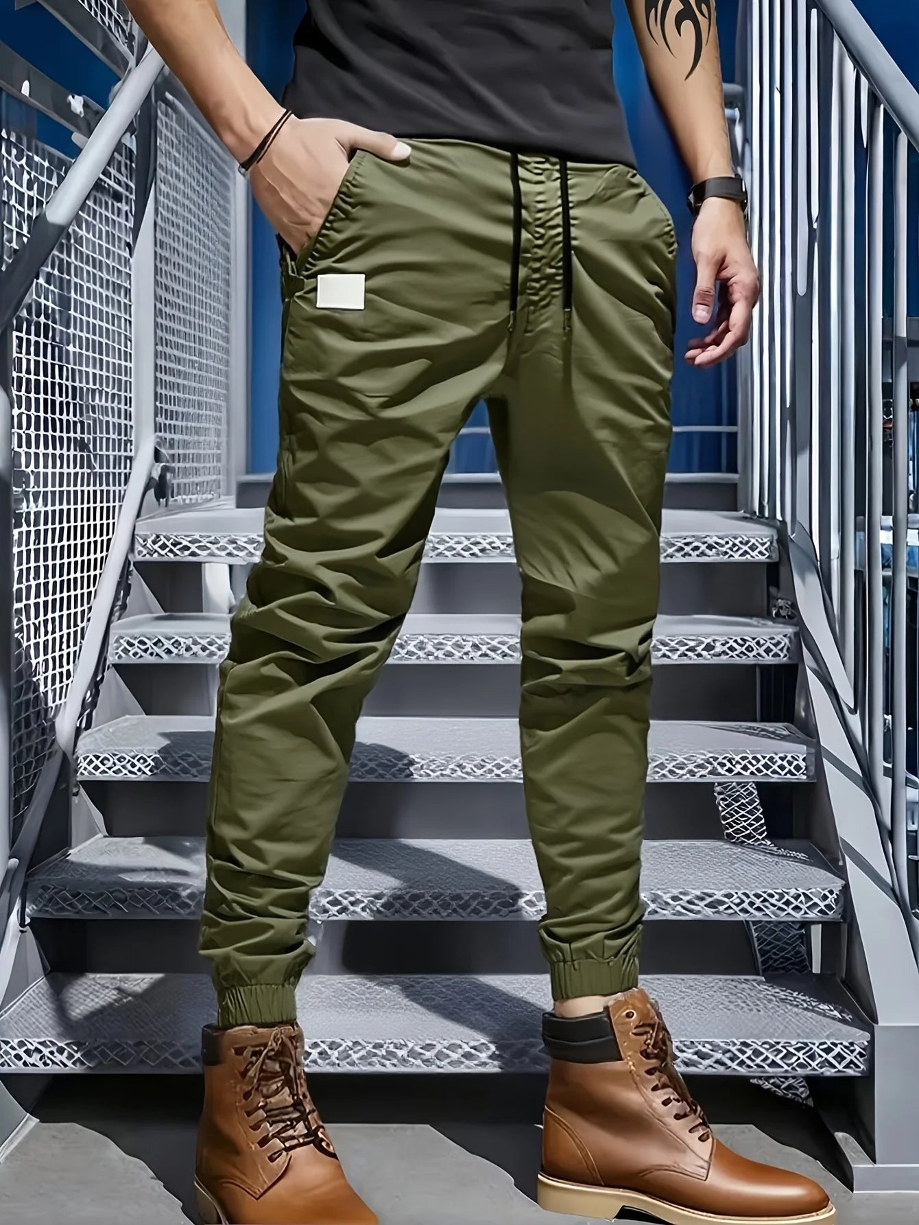 Winthunder Mens Seasonal Loose Multi Pocket Workwear Pants
