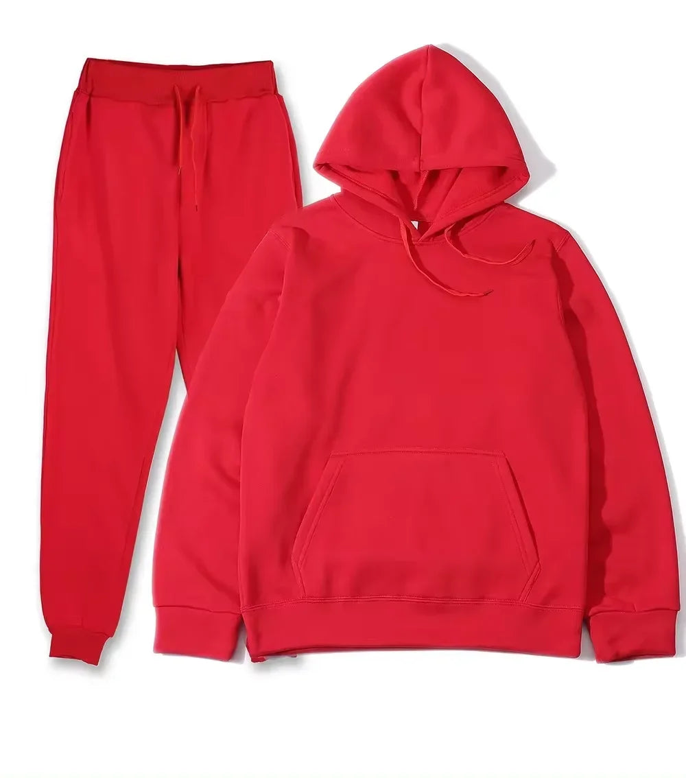 Winter Tracksuit Women Two Piece Set Oversized Hoodie and Pants