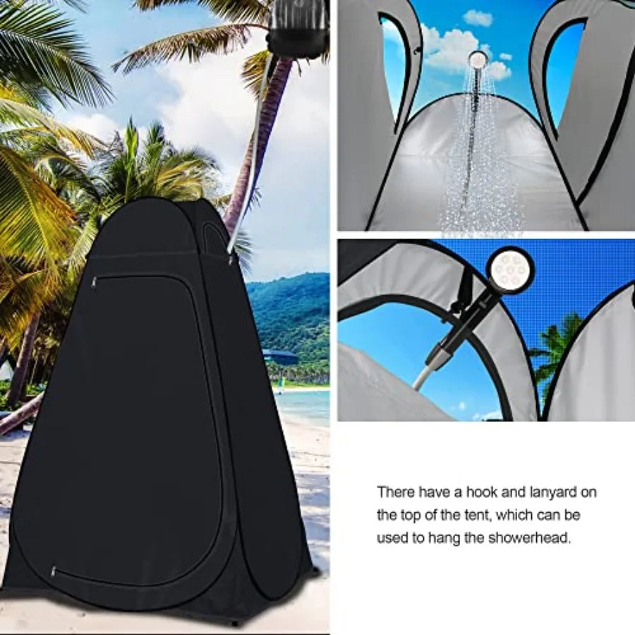Shower Tent Pop-Up Privacy Tent Camping Portable Toilet Tent Outdoor Camp Bathroom Changing Dressing Room Instant Privacy Shelt