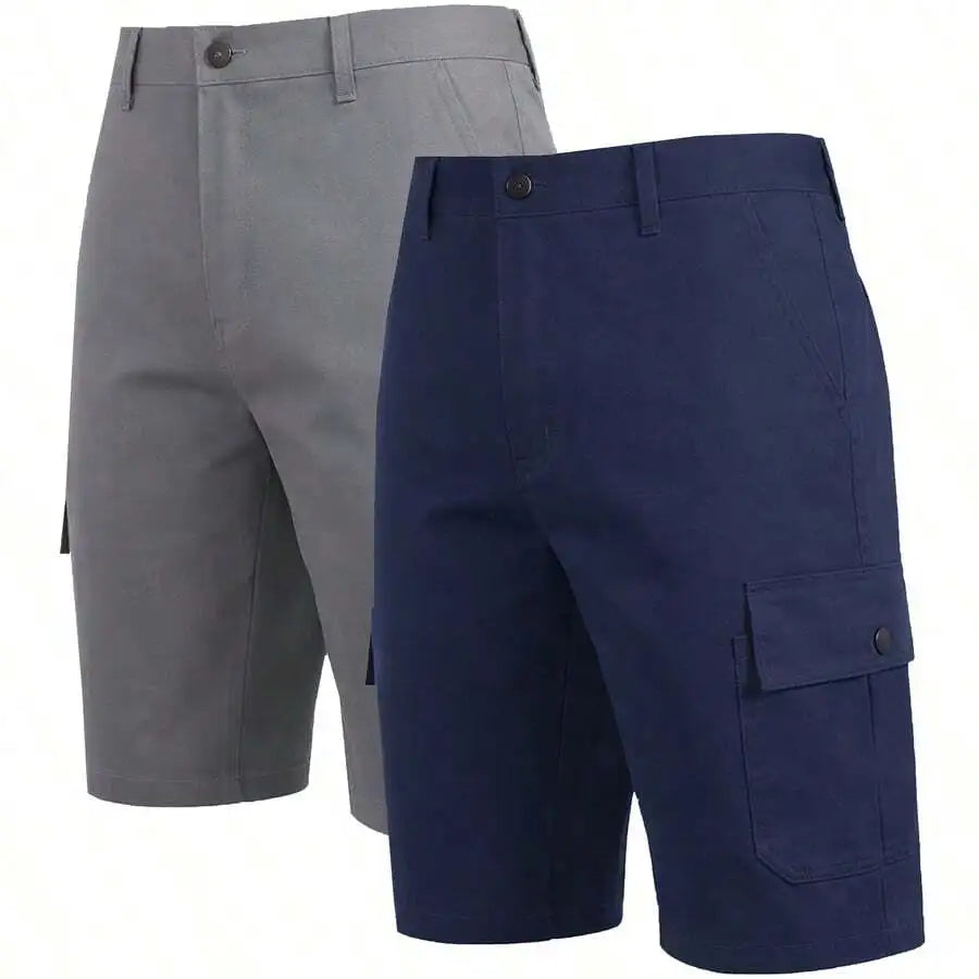 Mens Cotton Flex Stretch Cargo Shorts For Casual Summer Wear