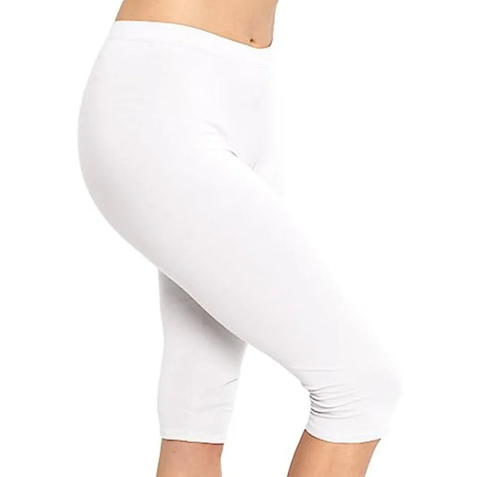 Women's Capri Leggings Bamboo Fiber Comfort Fit For Everyday Wear