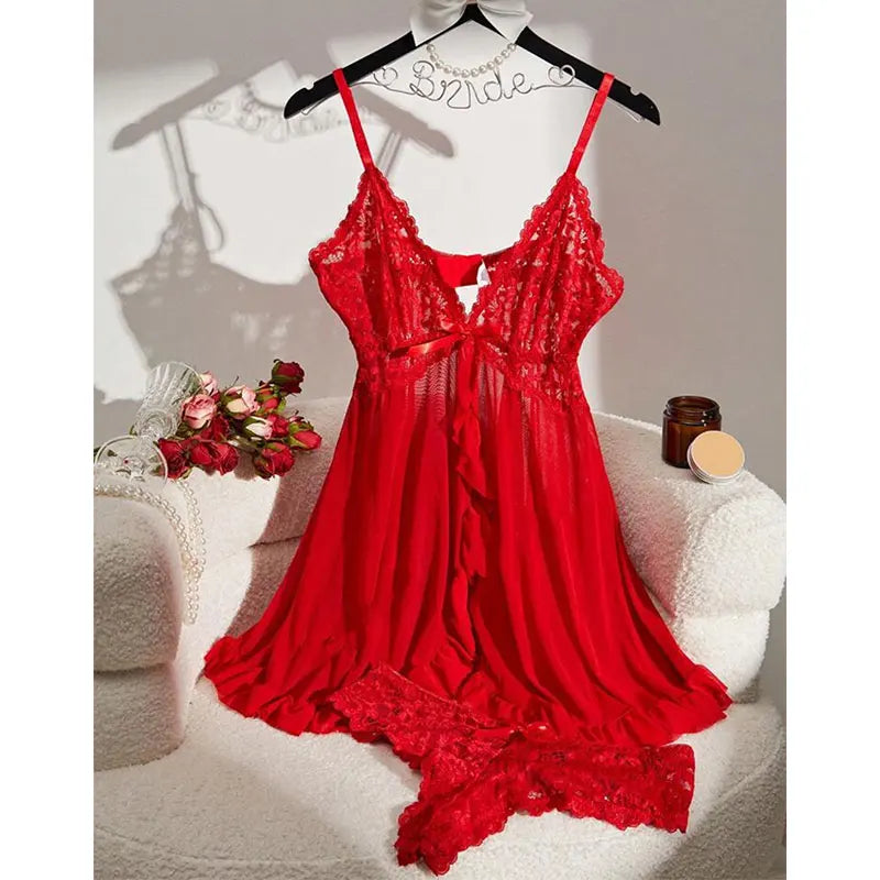 Women's Cotton Sleeveless Pajamas Lightweight Nightwear With Deep V Neck