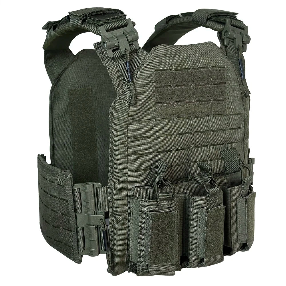 1000D Nylon FS Style Strandhogg laser cutting quick release tactical vest with double layer triple magazine pouch
