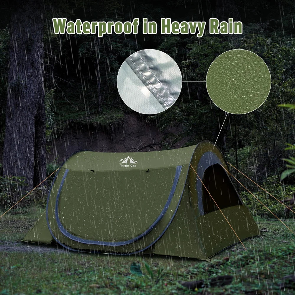Night Cat Pop Up Tent Two Person With Mosquito Net
