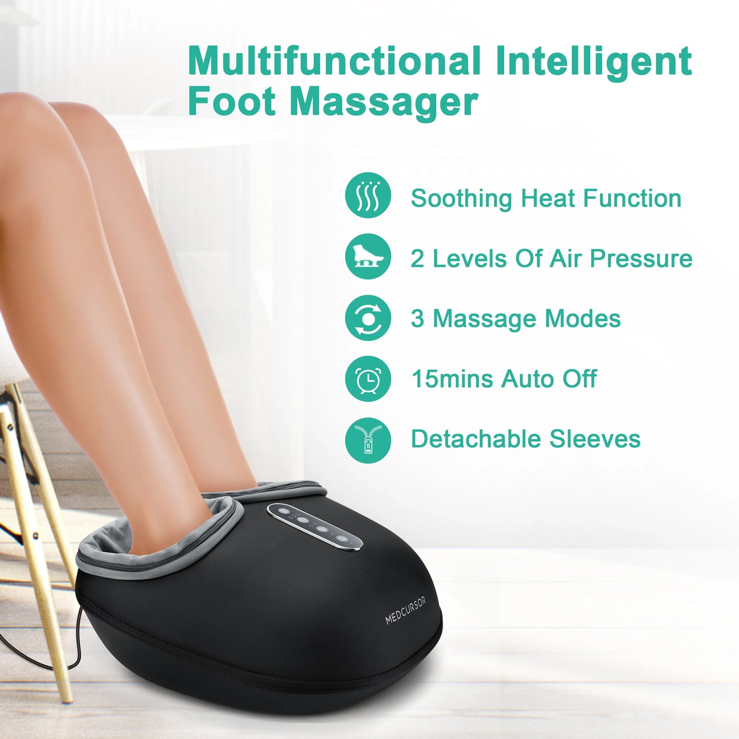 Medcursor Shiatsu Foot Massager With Heat And Relaxation