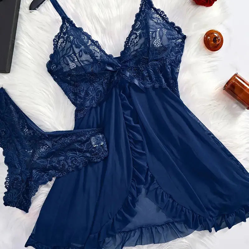 Women's Cotton Sleeveless Pajamas Lightweight Nightwear With Deep V Neck