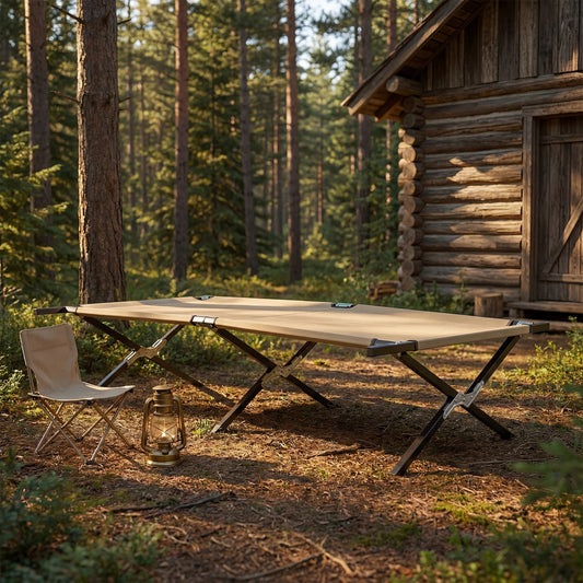 JHK Portable Folding Camping Cot Lounge Chair