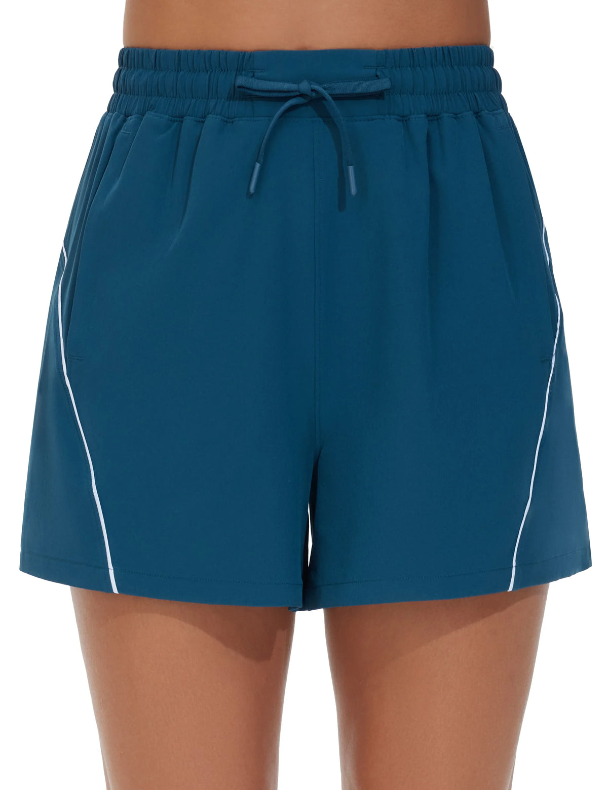 The Gym People Women High Waist Yoga Shorts With Pockets