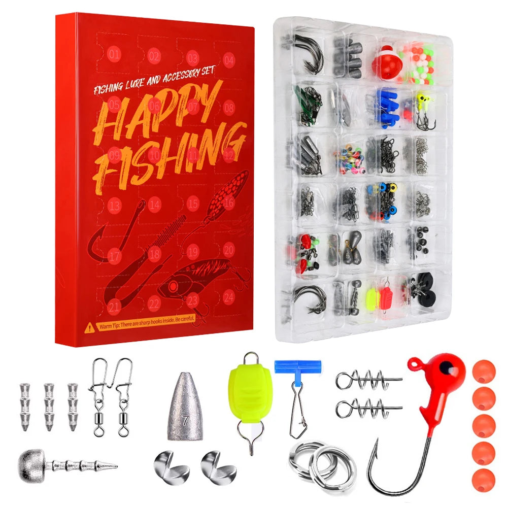 Shunmaii Fishing Tools Accessories Kit With Jig Hooks Beads Swivels