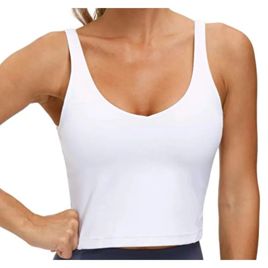 Womens' Sports Bra Longline Wirefree Padded with Support