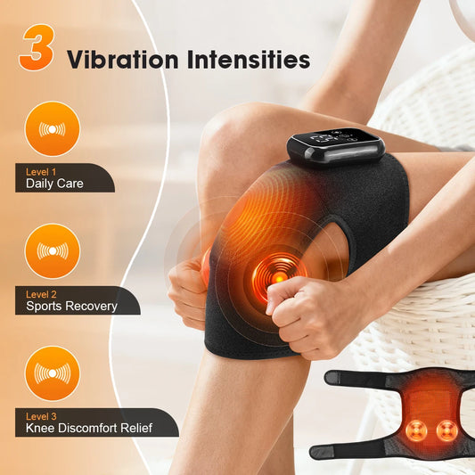 Cordless Knee Massager With Heat And Vibration For Sports Recovery