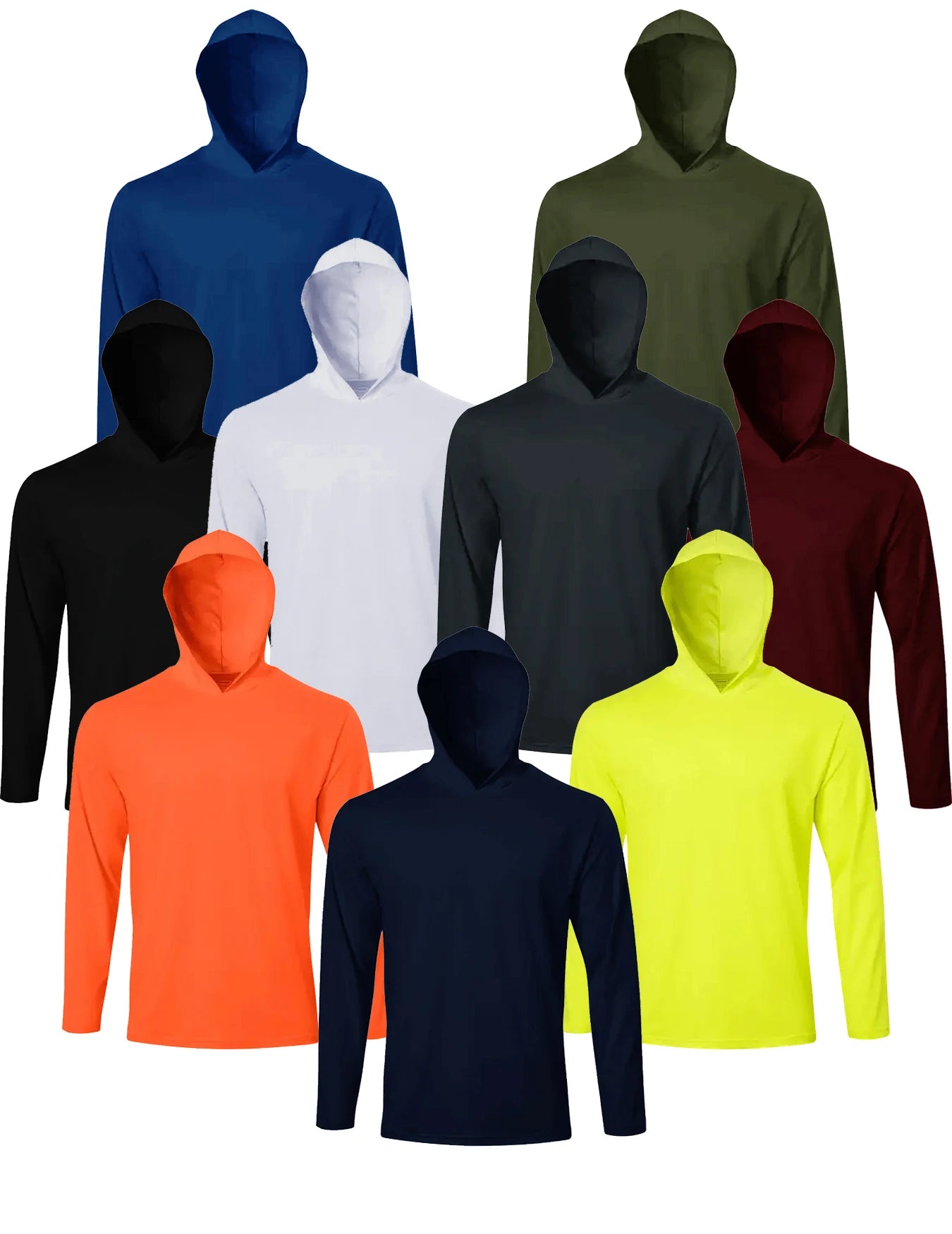 Men's Quick Dry Hooded Long Sleeve Polyester Shirt