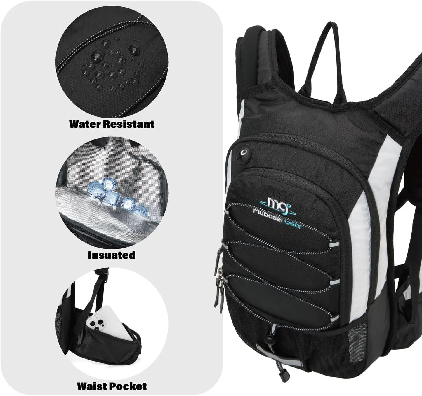 Insulated Hydration Backpack With Bladder For Hiking And Running