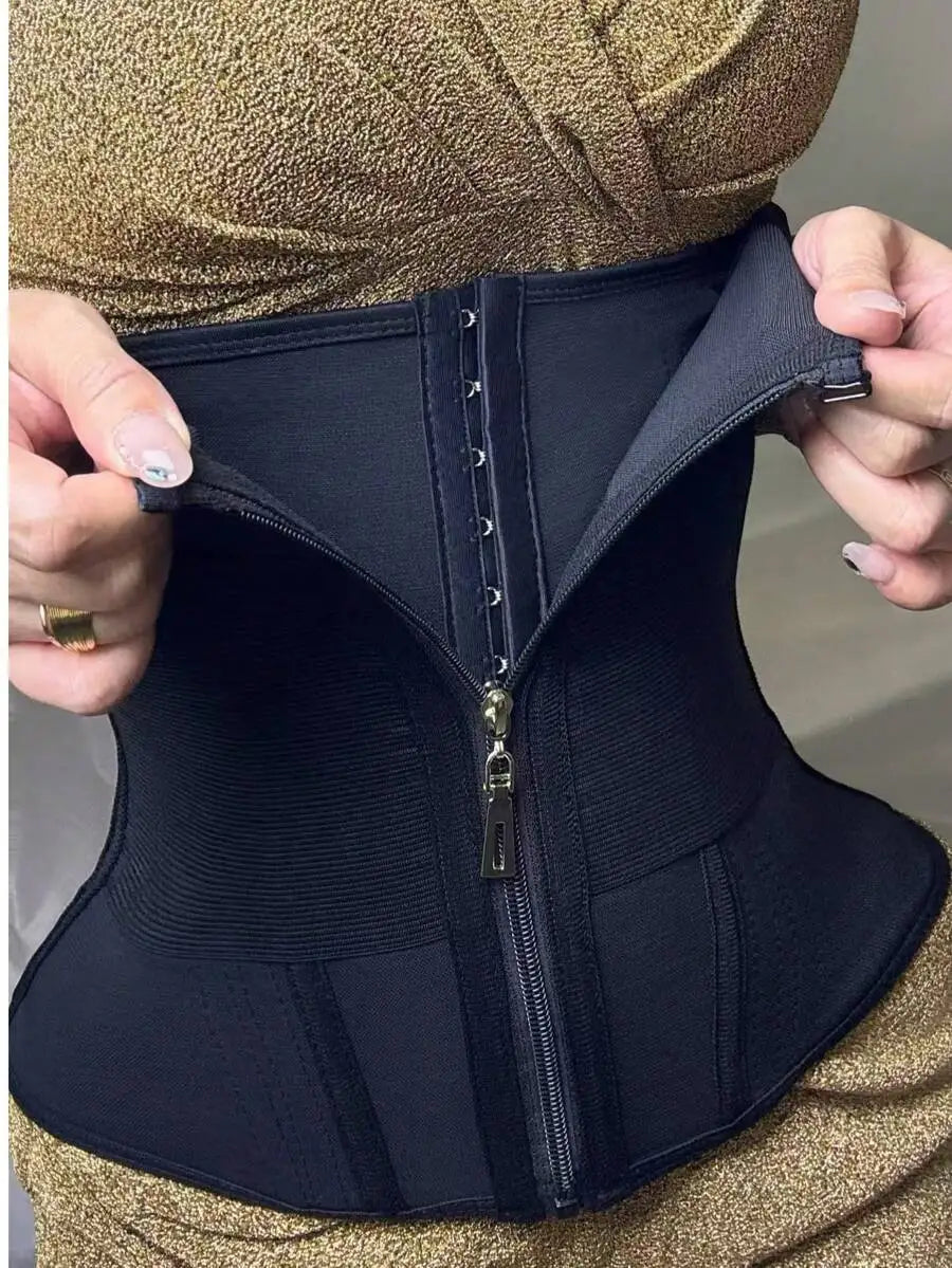 Women's Shapewear Bodysuit With Zipper And Elastic 3 In 1