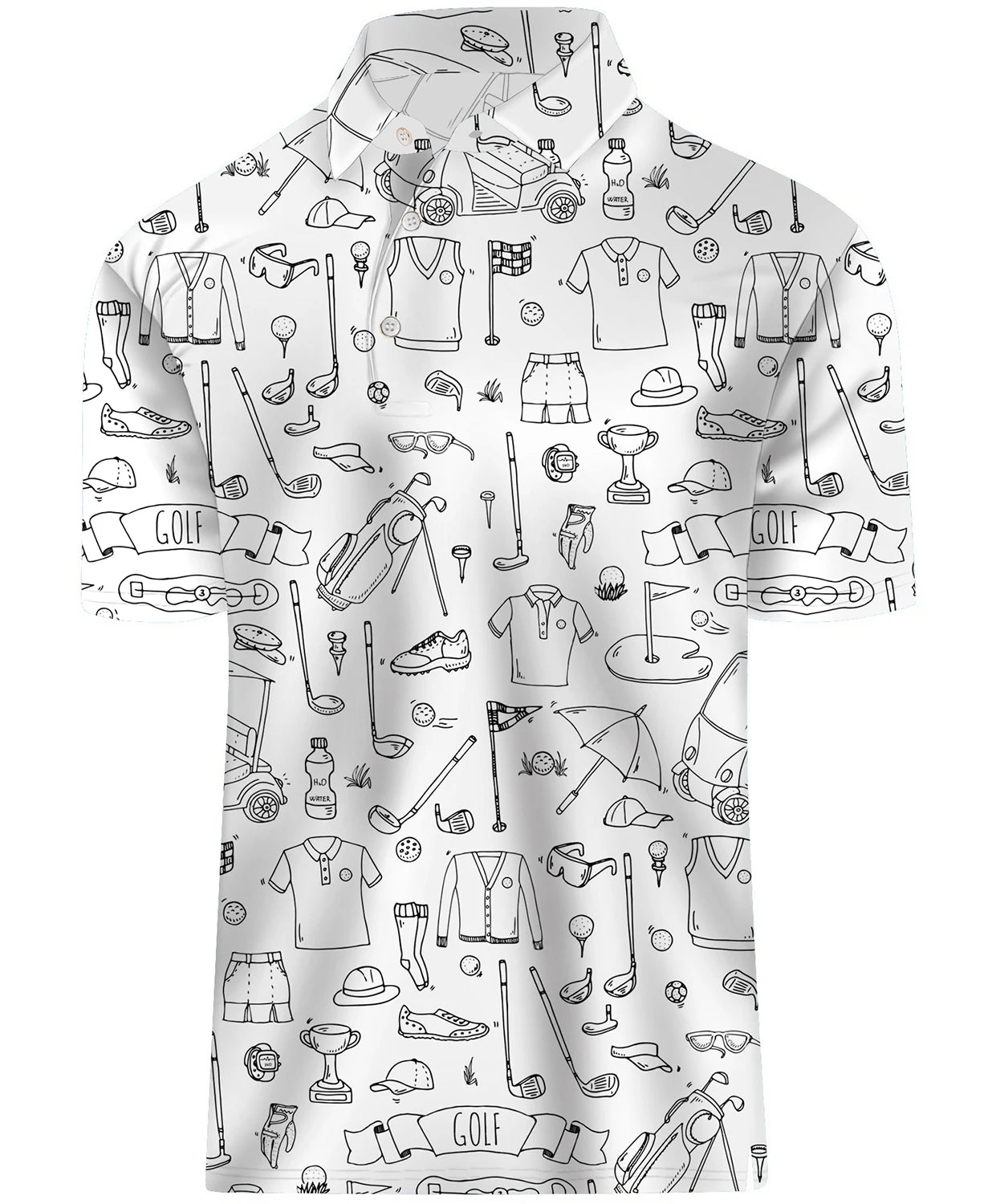 Men's Golf Shirt Hawaii Golf Polo Shirt Tennis Sports T-shirt Soft Breathable Elastic Fabric Short Sleeve